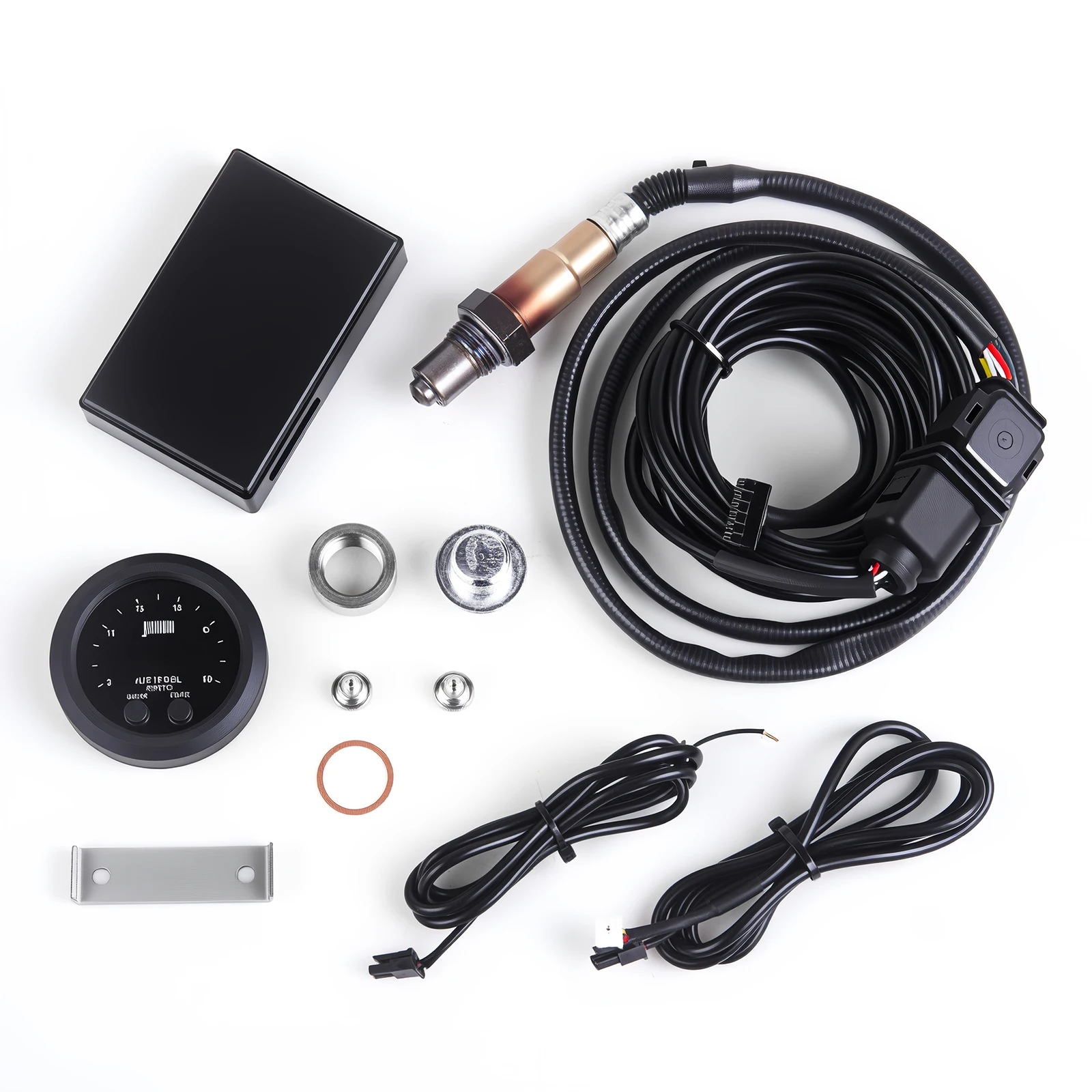 

52MM Air Fuel Ratio Gauge Ultra-Thin Round S-Serie LED Digital Display with Wideband O2 Oxygen Sensor 12V