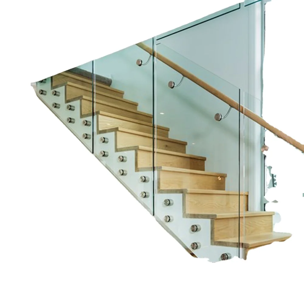 التخصيص الحديثة U قناة الزجاج درابزين السلامة الزجاجية الدرابزين شرفة الدرابزين للفيلا الكبيرة