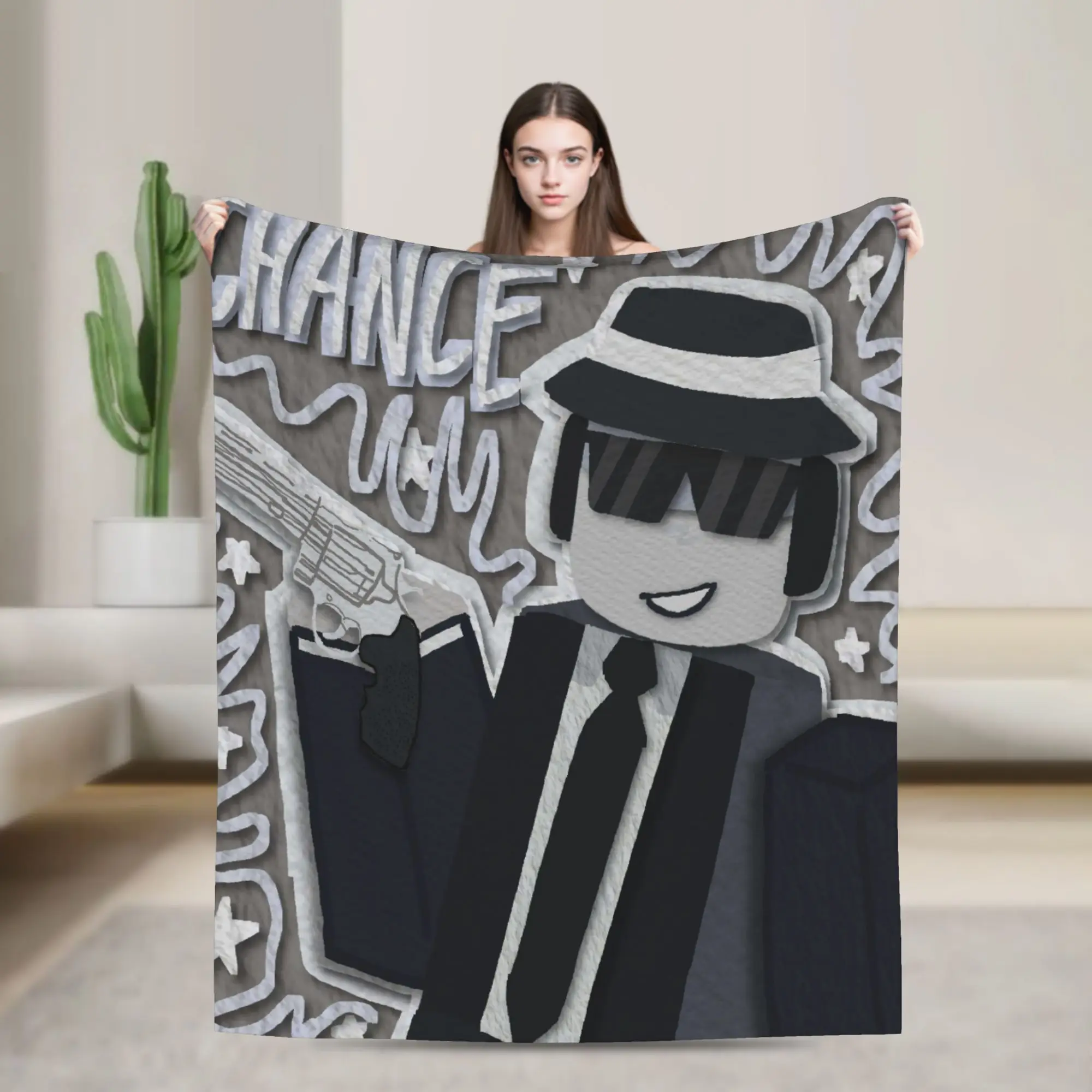 Forsaken Chance Profile Picture Blanket Quality Soft  Throw Blanket Autumn Girls Boys Outdoor Street Trend Bedspread