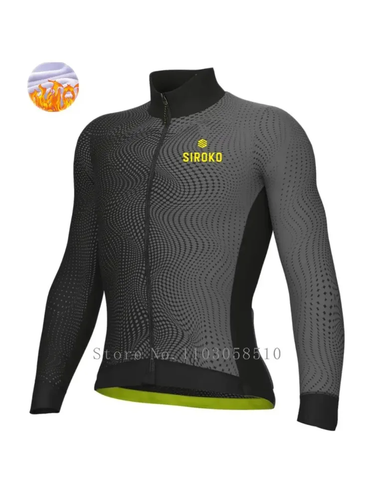 AliExpress SIROKO siroko Men's Winter Thermal Fleece Cycling Jersey Long Sleeve Bike Jacket for Riding & Gym Ropa Ciclismo Clothings jacket