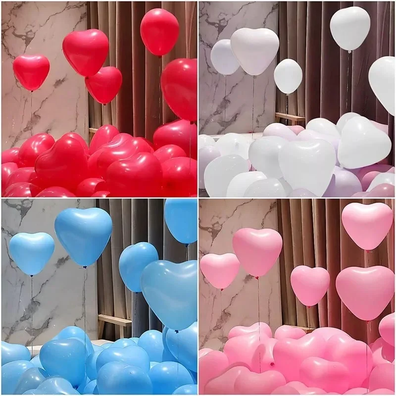 

Heart-Shaped Latex Balloons DIY Romantic Decor Kit for Valentine's Day Wedding Anniversary Parties Festive Celebration Supplies