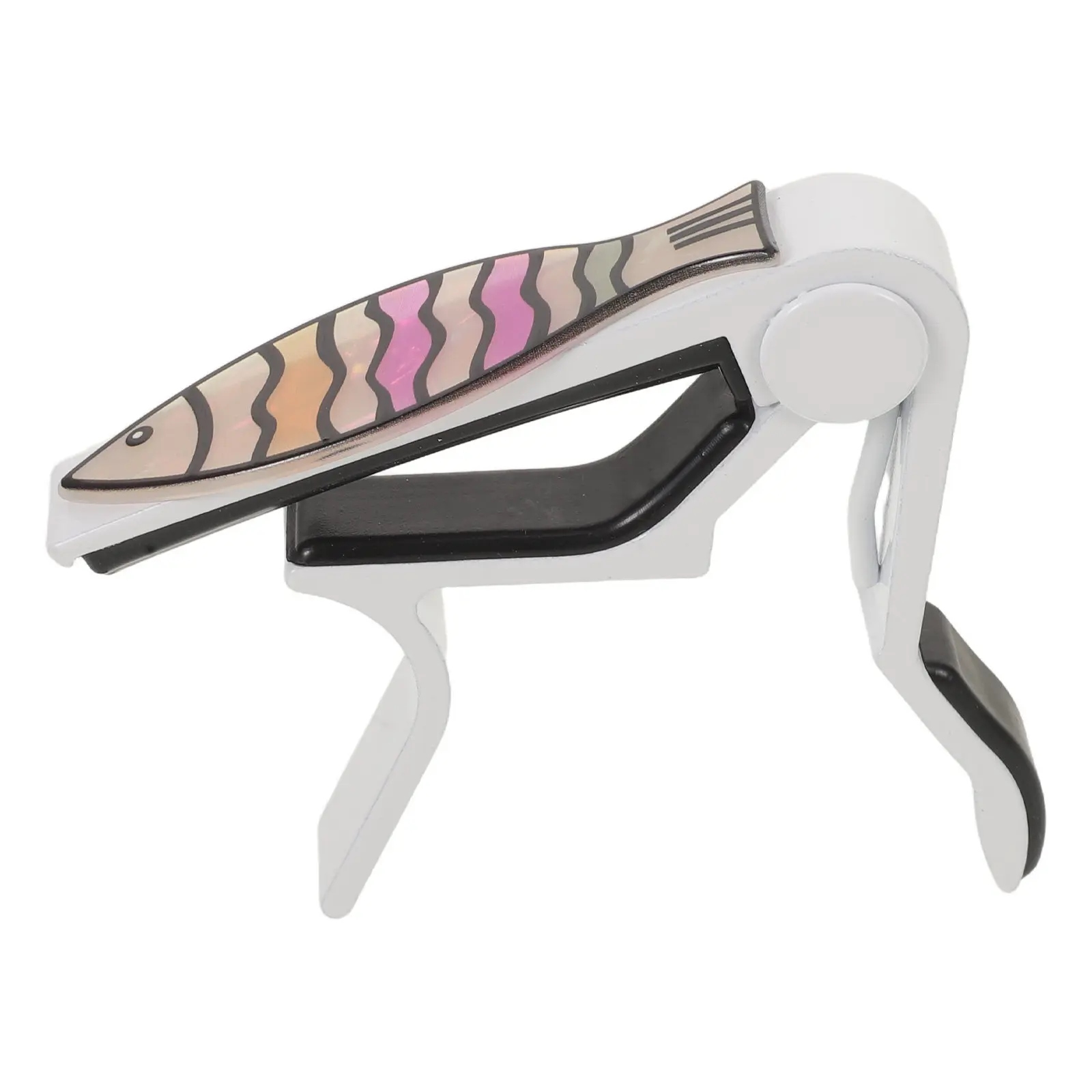 

Capo for Acoustic Guitar Electric Ukulele Fish-Shaped Tuning Device Adjustment Reliable Alloy Construction