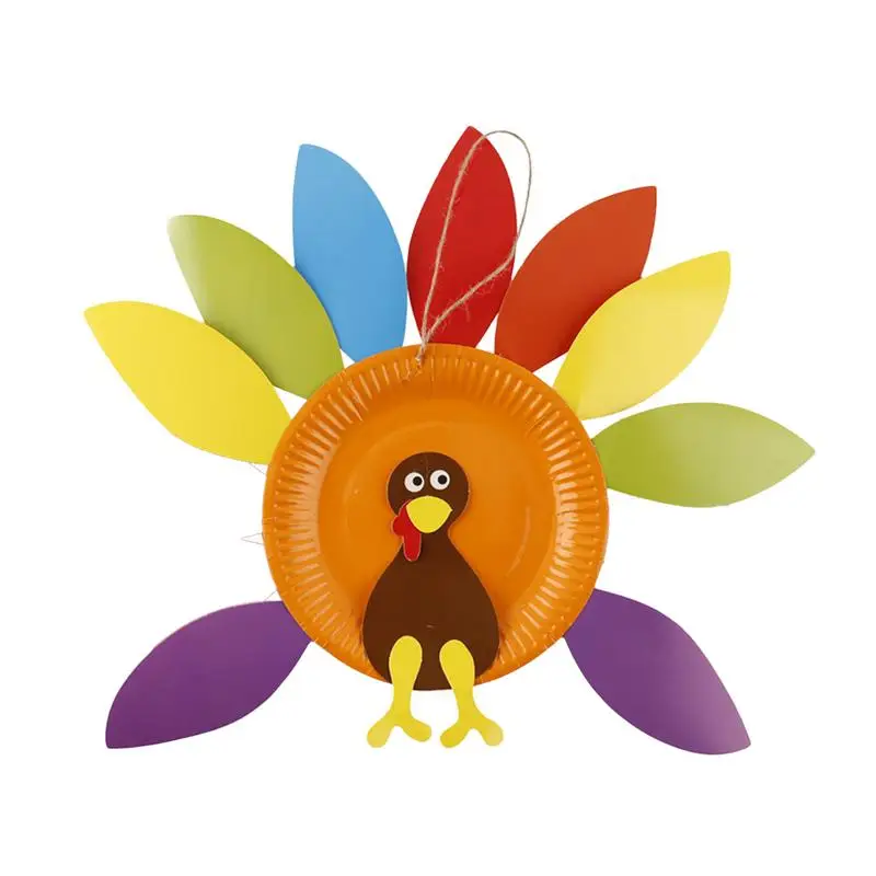 Thanksgiving Turkey Crafts Paper Plate, Artesanato DIY, Desenvolvimento de Habilidades, Arte, Jogos de festa, Escola