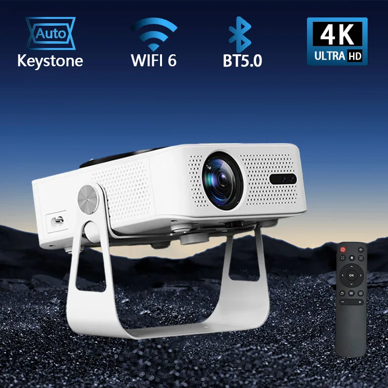 Blixora's brand-new 4K 1200ANSI portable projector, 1080P fully electric automatic correction, WIFI6 360° home theater