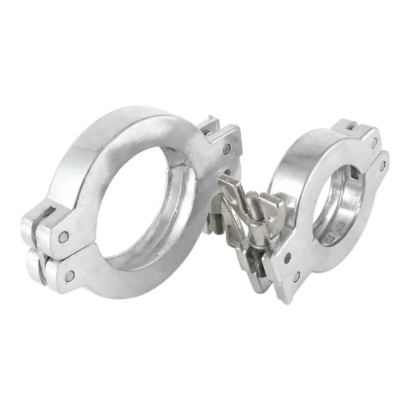 KF10 KF16 KF25 KF40 KF50 Vacuum Wing-Nut Clamp Aluminium Alloy Sanitarry Pipe Fitting Homebrew With FKM Strip and Bracket