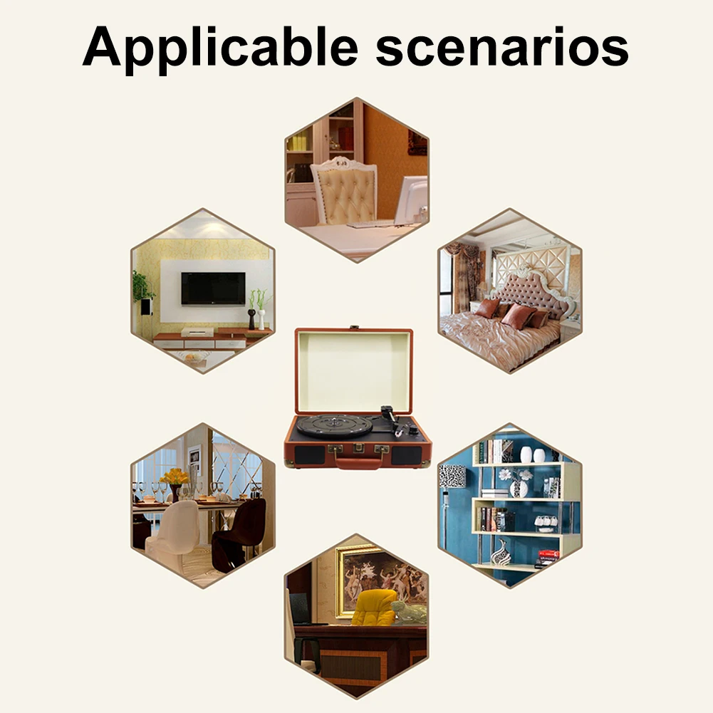 مشغل تسجيلات فينيل ريترو متوافق مع تقنية البلوتوث مشغل تسجيل القرص الدوار مشغل تسجيل على طراز الحنين للترفيه