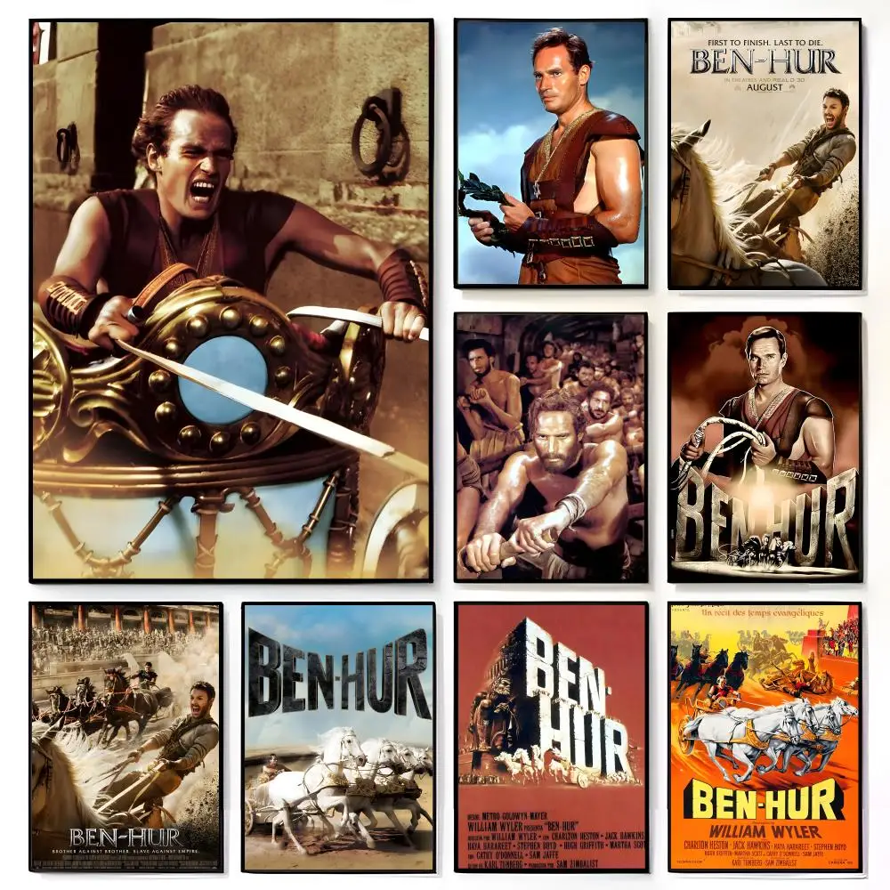 Póster de película épica Ben-Hur, mural de película americana, decoración de pared para habitación infantil, impresión