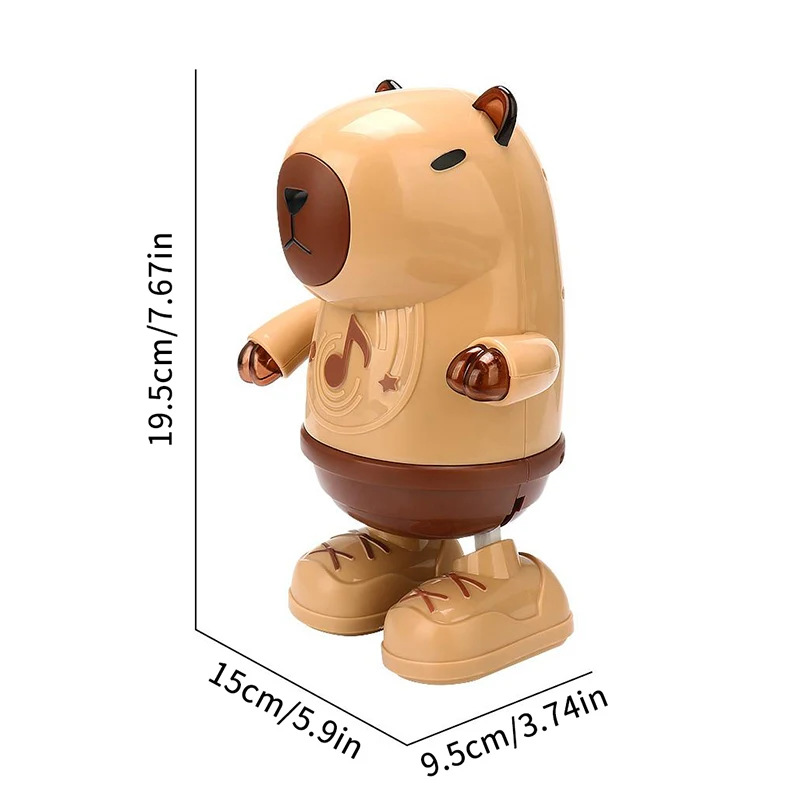 Bonita muñeca de capibara, juguete de baile eléctrico con luz y música para niños y niñas, regalos