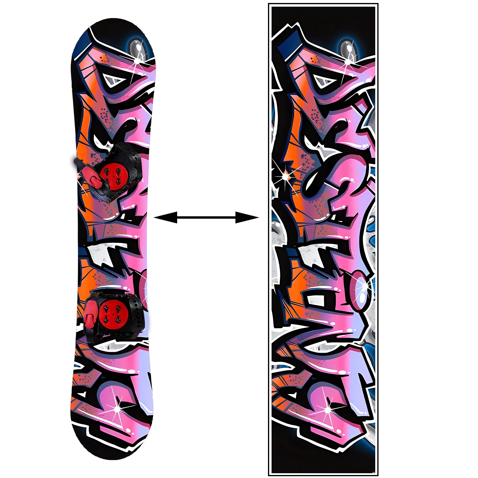 

1 piece, graffiti "DESTINY" trendy snowboard sticker, snowboard personalized decoration sticker, snowboard sticker, snowboard