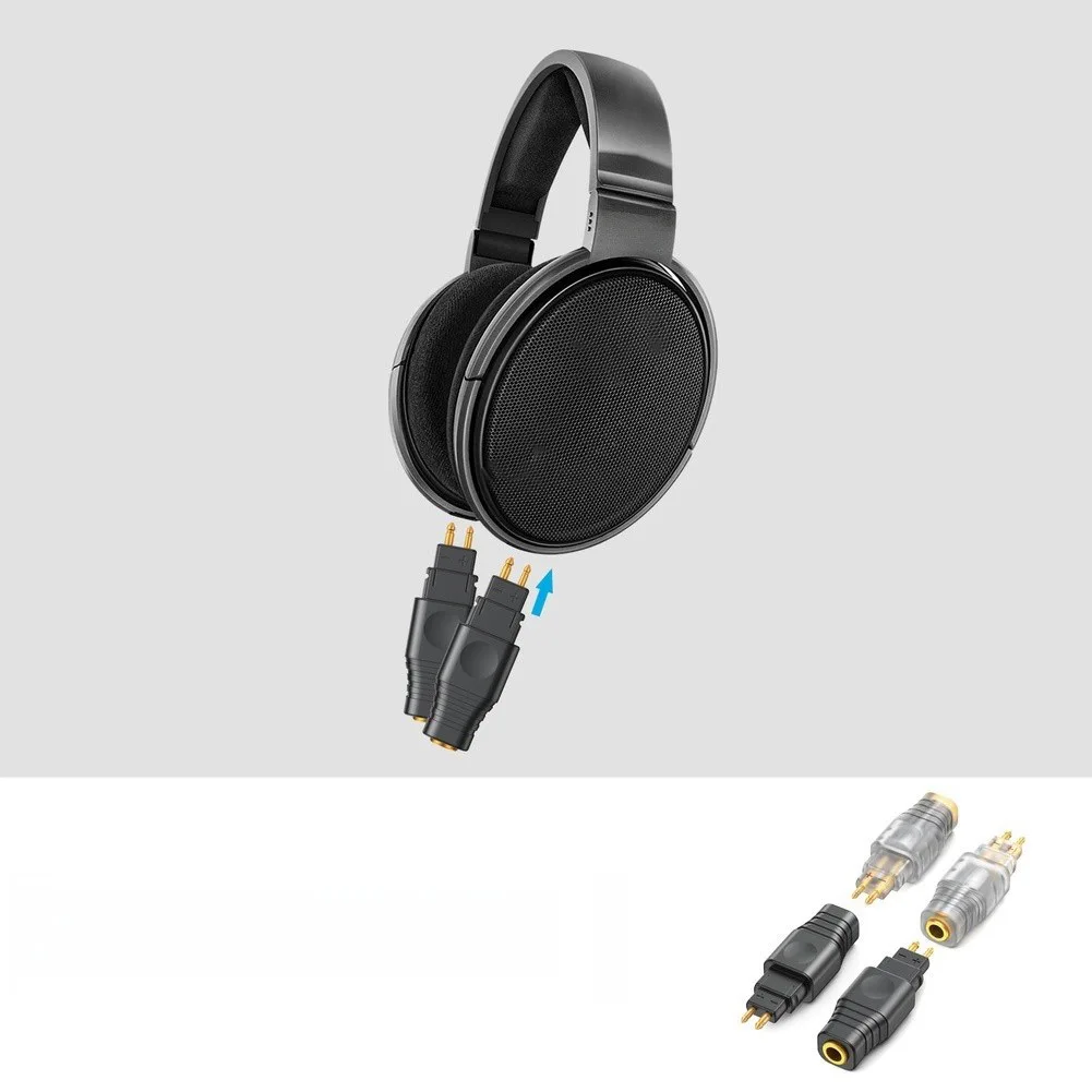 For HD650 HD600 HD580 Headphone Adapter Dual 3.5mm Converter With 24k Gold Plated Connectors For High Fidelity Sound Testing