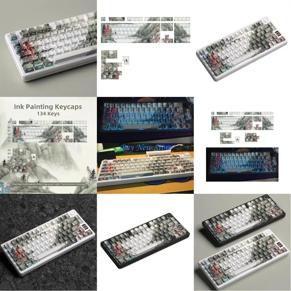 

20CE 1 Set Side Engraves Keycaps Set for Mechanical Keyboards Printing Backlights