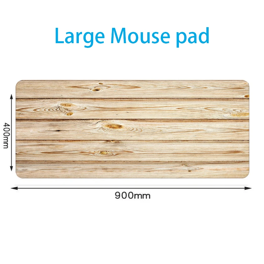 Large Gaming Mouse Pad Wood Grain Pattern Computer Gamer Laptop Non-slip Mice Mat XXL Office Keyboard Pads Accessories 400x900mm