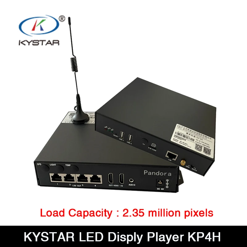 

KYSTAR Pandora KP4H LED Disply Player ,Load Capacity : 2.53 million pixels,Support U-disk , WIFI, Ethernet,HDMI port,