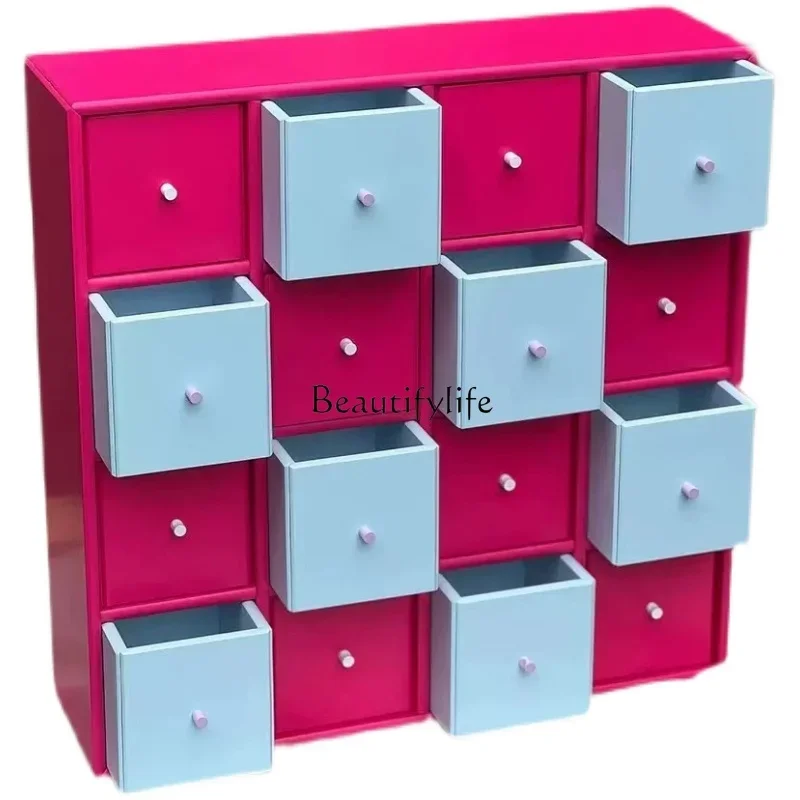 

LXInternet celebrity lattice storage cabinet medieval cloakroom storage multi-color edge cabinet customizationSSS