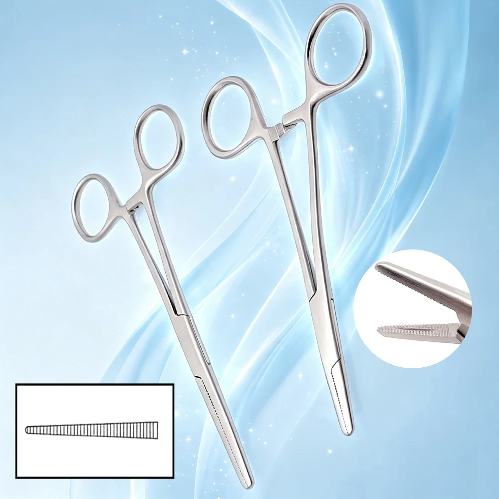 Stainless Steel Pean Hemostatic Clamp Needle Holder Forceps Precision Surgical Instrument for Medical Dental Use