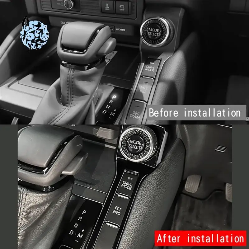 

A13F-Car Center Console Model Select Driver Model Button Trim Frame Sticker For Toyota Prado LC250 2024 RHD