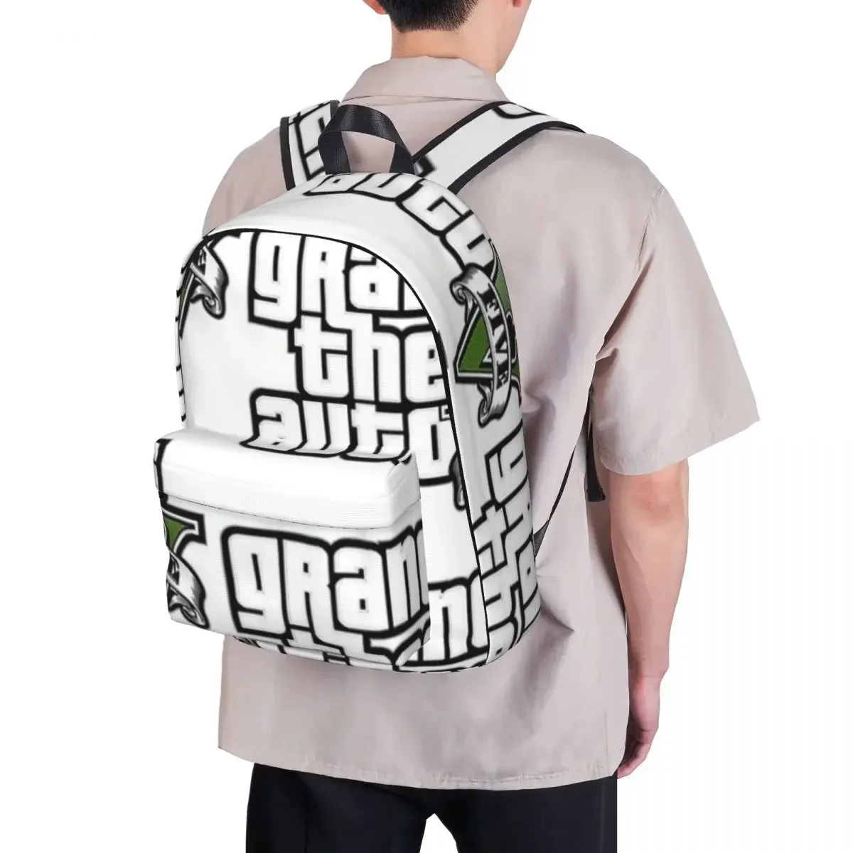 GTA5 Backpack Waterproof Children School Bag Laptop Rucksack Travel Rucksack Large Capacity Bookbag