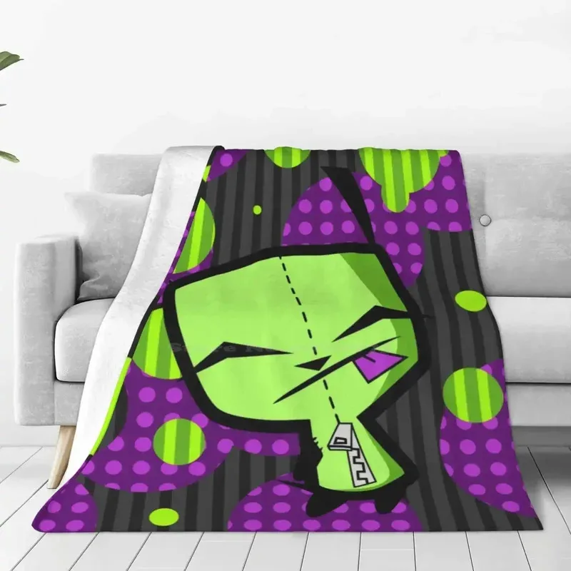 

SFG96Happy Gir From Invader Zim Fanart Blanket Soft Warm Travel Portable Blanket Invader Zim Fan Art Gir Happy Dance3Pn $