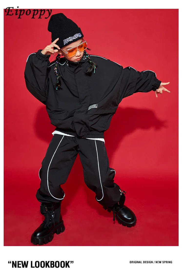 Hip Hop Children's Trendy Clothes National Fashion Boys' Hip Hop Suit Cool Model Walking Costume