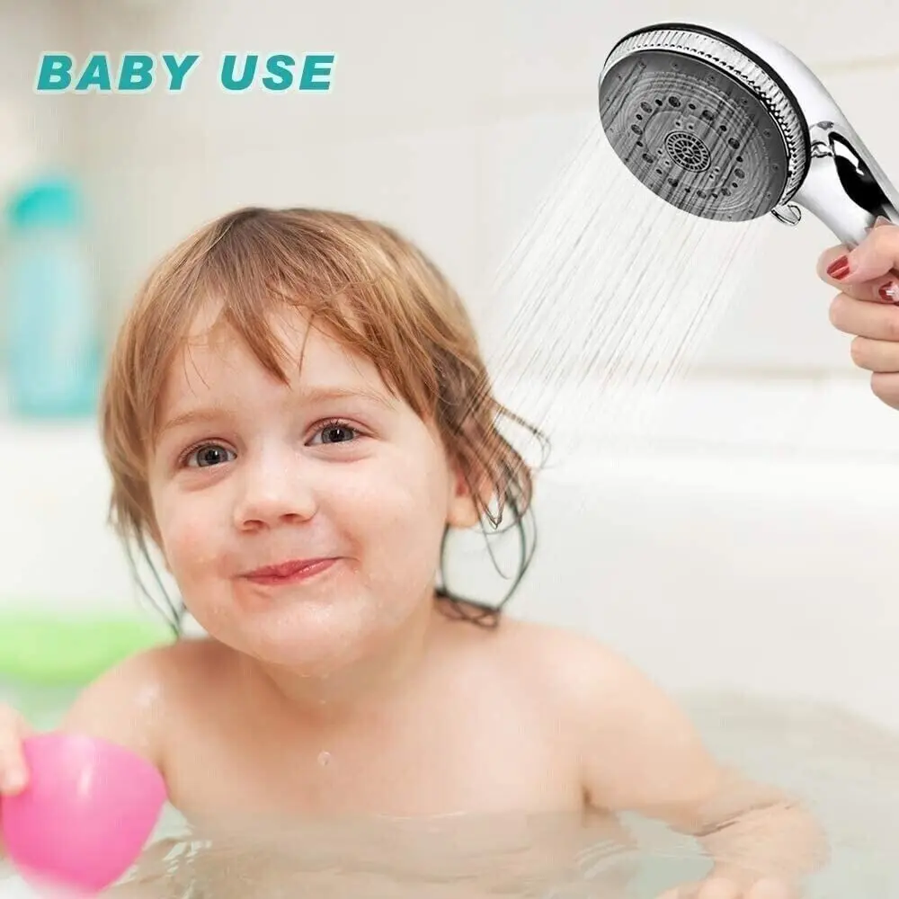 Adjustable Shower Head Easy to Use Stainless steel Multifunction Bathroom Fixture 7 Modes Bathroom Accessories Home