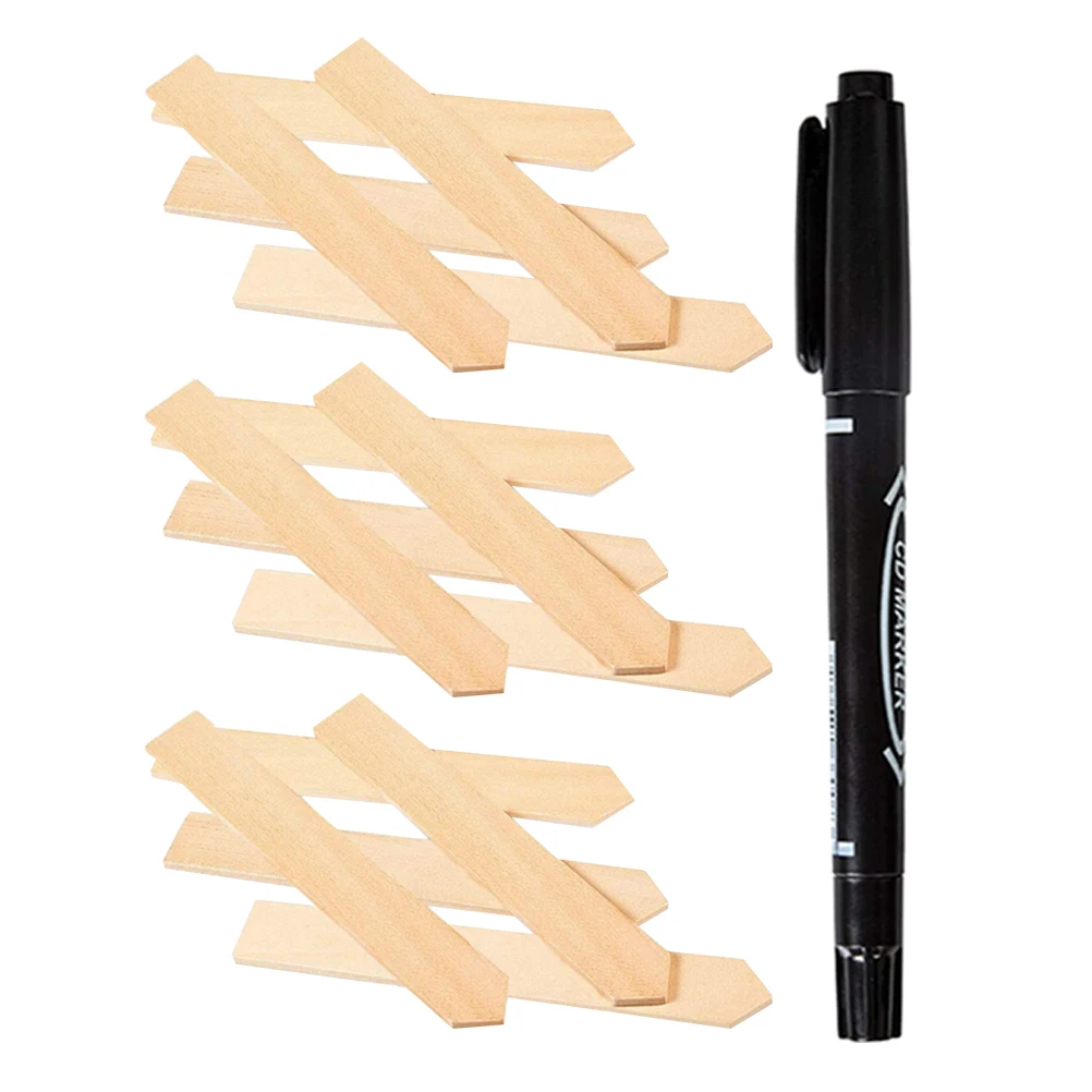 

1Set Wooden Plant Signs Sturdy Garden Tabs Practical for Commercial Landscaping Blank DIY Plant Labels Garden Markers