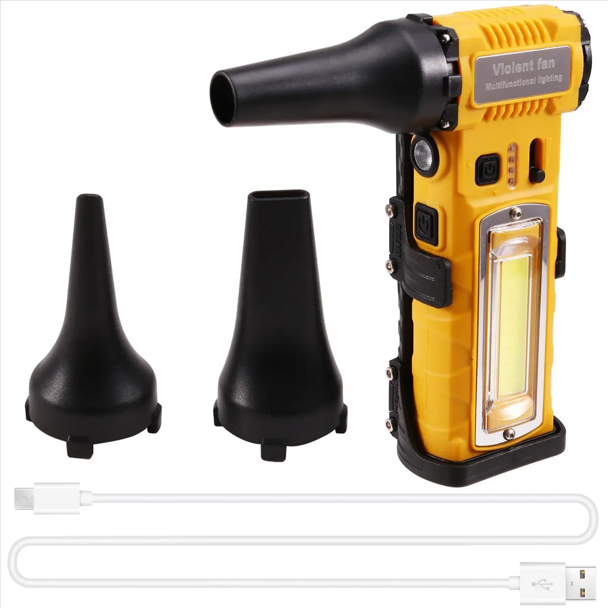 HGHO Handheld Turbo Jet Fan with LED 110000RPM Adjustable Speed Hair Dryer Vacuum Cleaner Air Dust Blower Brushless Motor B - view 3