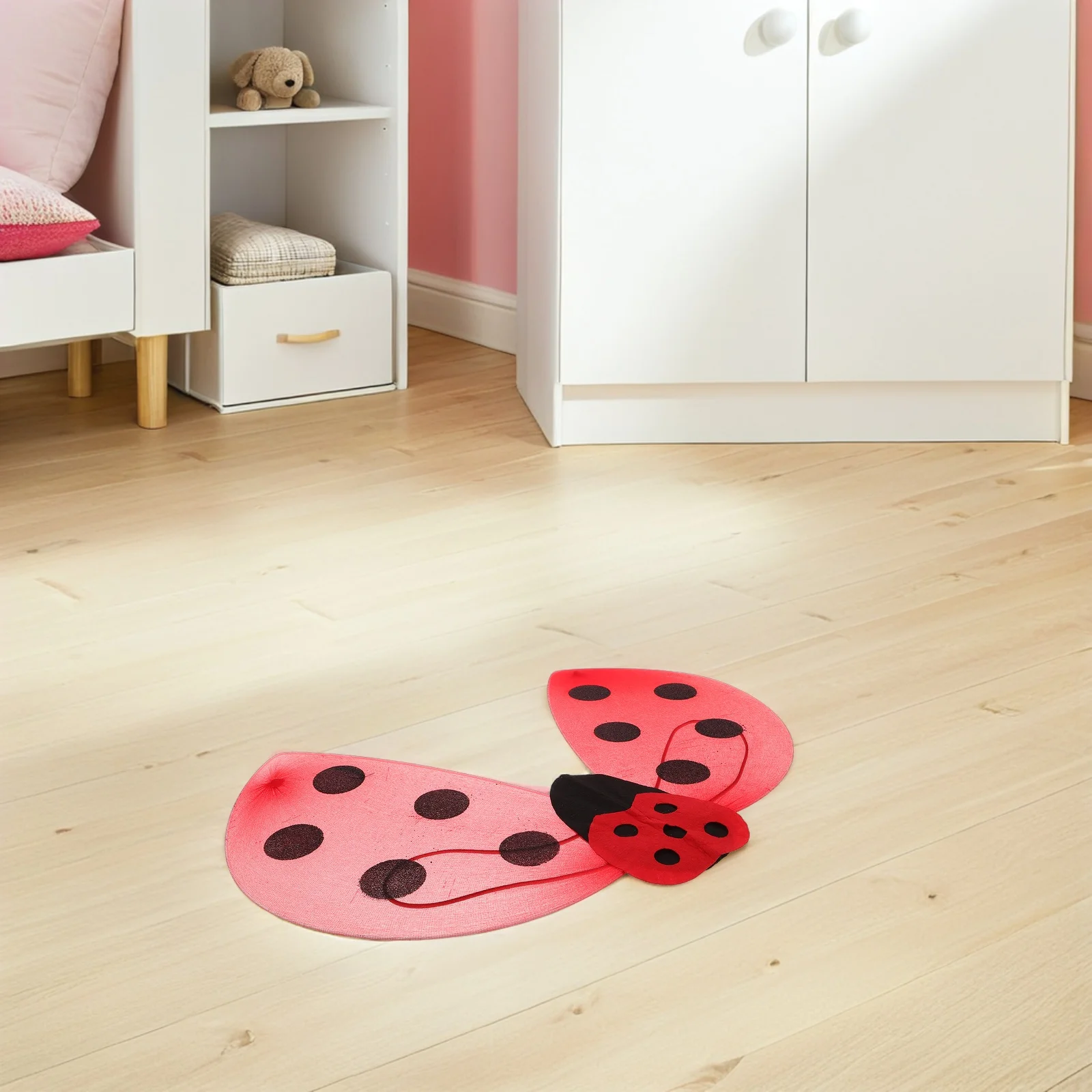 

Ladybug Costume Wing for Girl - Lightweight Easy Attach Wing Prop for Kids Dress Up Cosplay Party Festival Outfit