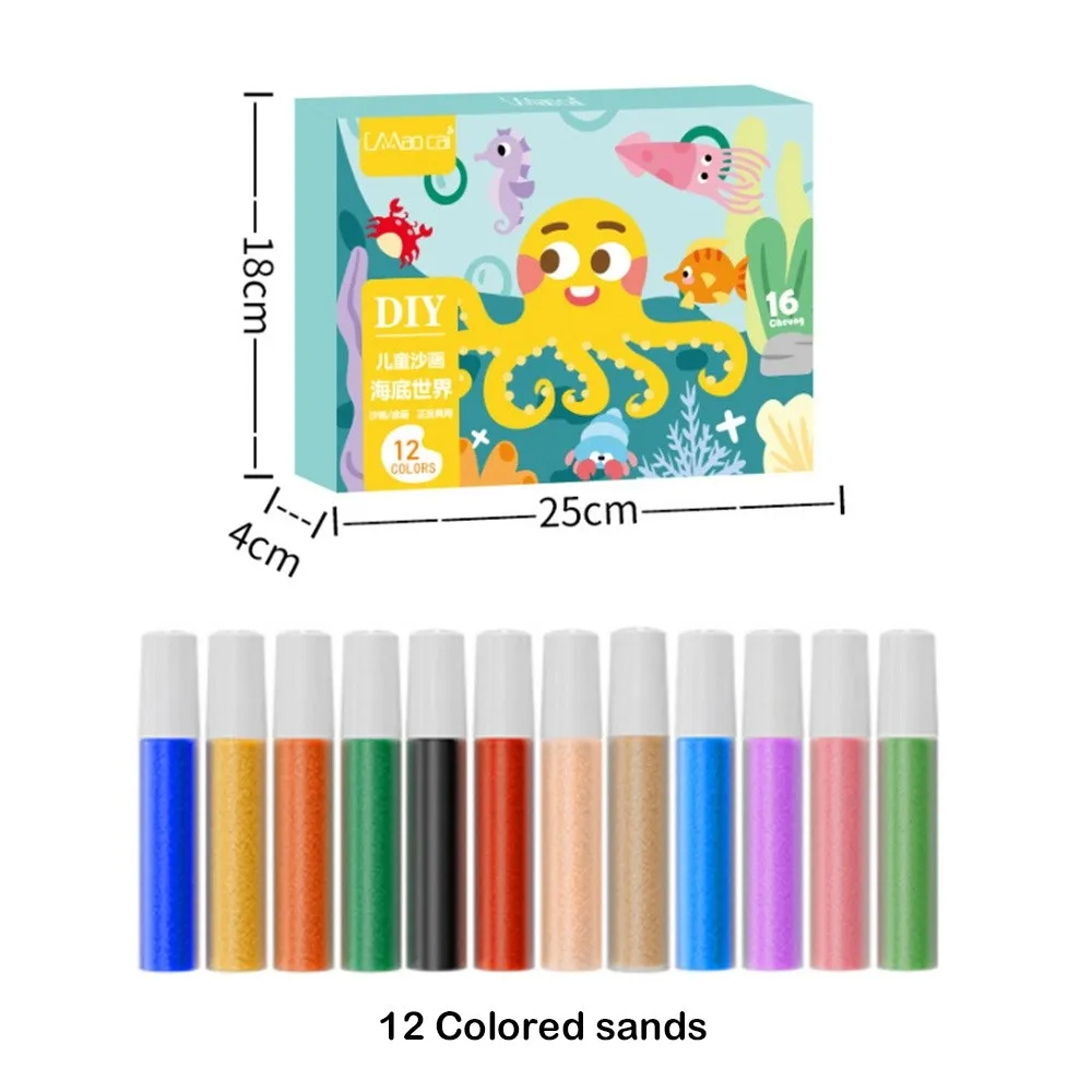 Nouveau bricolage sable dessin ensemble Art photos enfants éducation sable Art photos artisanat apprentissage enfants coloriage jouet