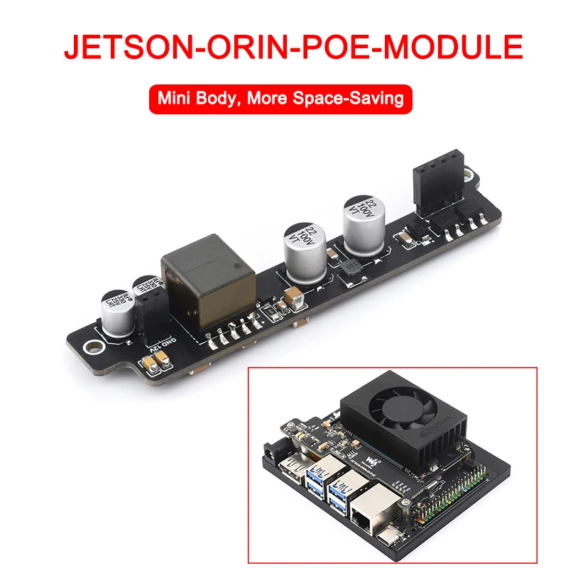 PoE Expansion Board For NVIDIA Jetson Orin Nano/NX Supports IEEE 802.3af/at PoE Mini Jetson Orin PoE Module