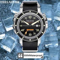 LIGE Brand FeelNever 500M Waterproof Professional Casual Sport Mechanical Man Watch Luxury Automatic Movement Fashion Wristwatch