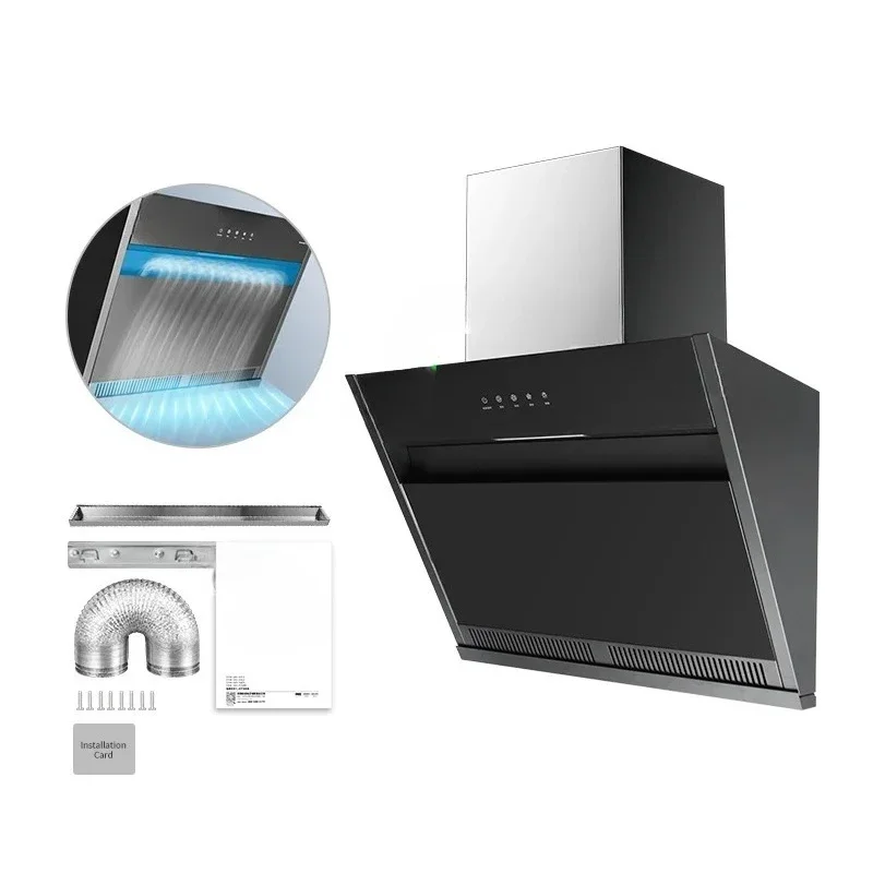 Electric Kitchen Under Suction Range Hood 700mm Baffle Filter Ventilated Range Hood with Hotel Light Emitting Diode