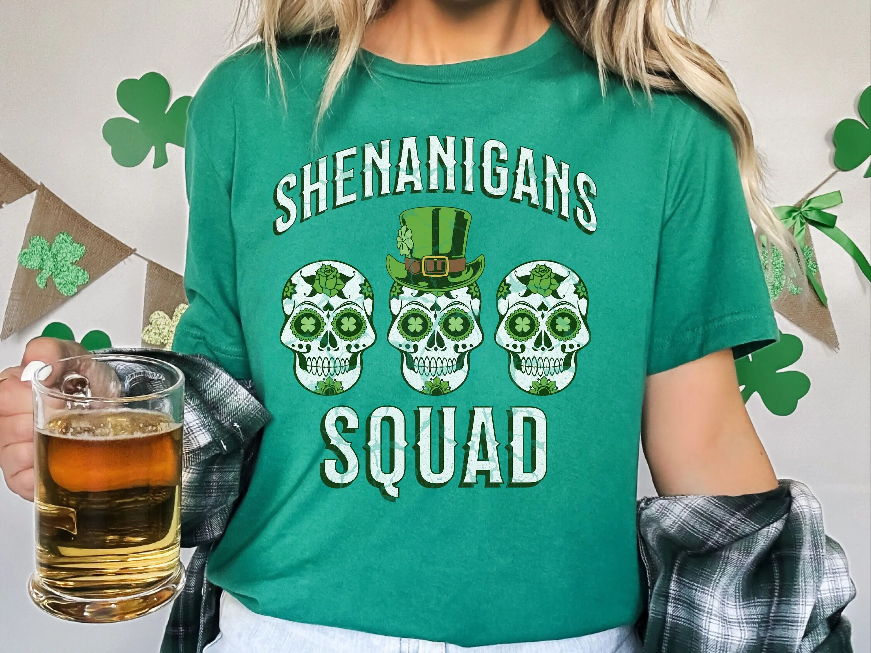 Shenanigans T Shirt St Pattys Day Patricks Irish Squad Shamrock