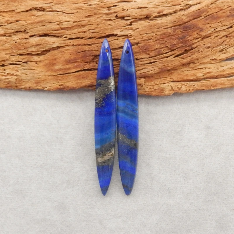 

Натуральный камень лазурит маркиза длинные серьги бусины 54x7x4 мм спереди просверленные 6 г DIY модные ювелирные аксессуары идеальный подарок