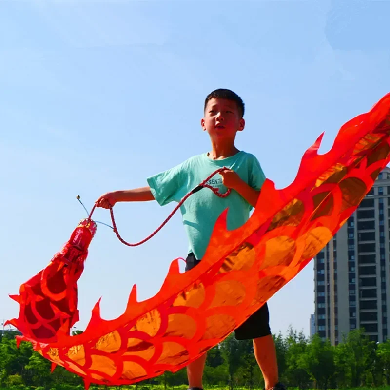 Customized Length Chinese Festival Dragon For Children Adults Golden-plating Dance Dragon Props New Year Gifts Party Performance