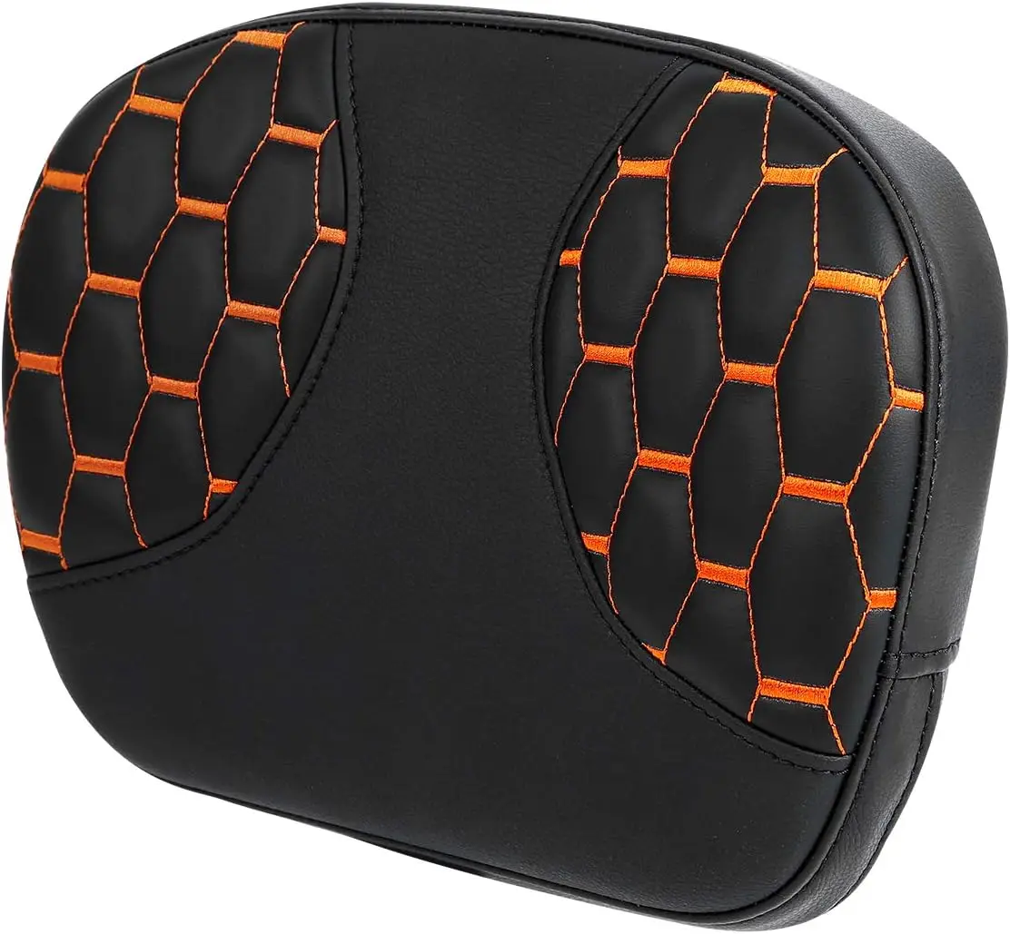

Hexagon Honeycomb Pattern Passenger Sissy Bar Backrest Pad For Harley Touring Road King Street Electra Glide 1995-2023 (Black Or