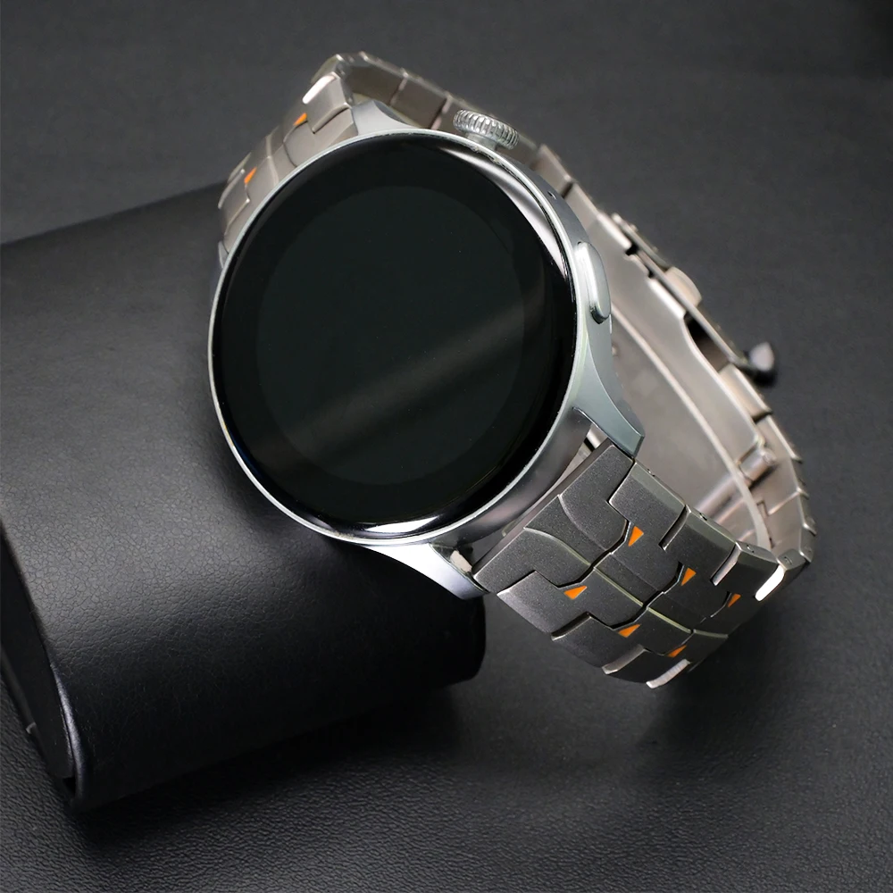 화웨이 워치 5 4 GT 6 6 프로 GT5 4 3 2 46mm 용 22mm 티타늄 스트랩, 원플러스 워치 3 2 2R 용 남성용 메탈 밴드