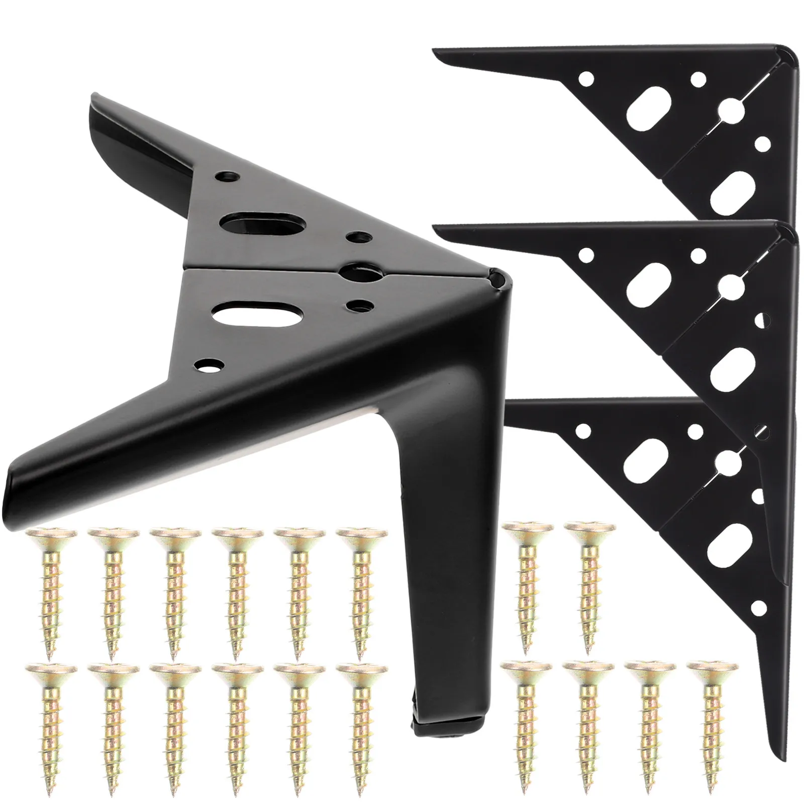 

4 шт. треугольных металлических ножек для мебели, стальные опоры для диванов, шкафов и кроватей, регулируемые по высоте, для домашней мебели