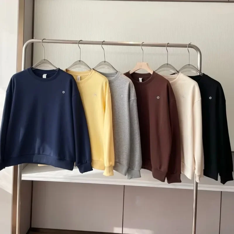 Women's Spring Long Sleeve Pullover Casual Fashion Sweatshirt with Letter Design Loose round Neck Hoodie Sports Top