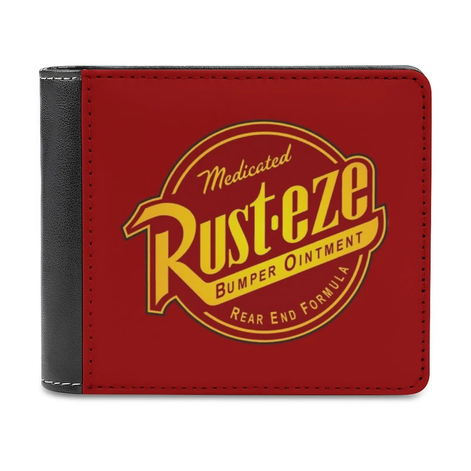 Rust Eze Leather Wallet Men Classic Black Purse Credit Card Holder Fashion Men's Wallet Rust Eze Rust Ruggine Cars Pixar Pixar