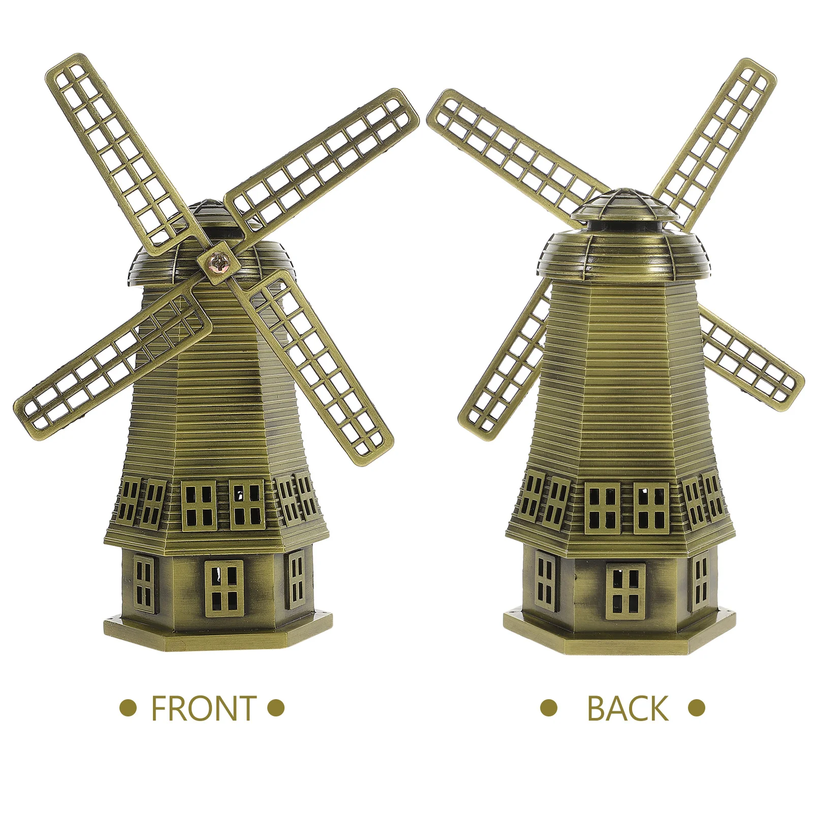 

Retro Alloy Windmill Decor Miniature Bronze Metal Ornament Tabletop Decoration Wedding Office Home Party Souvenirs 101