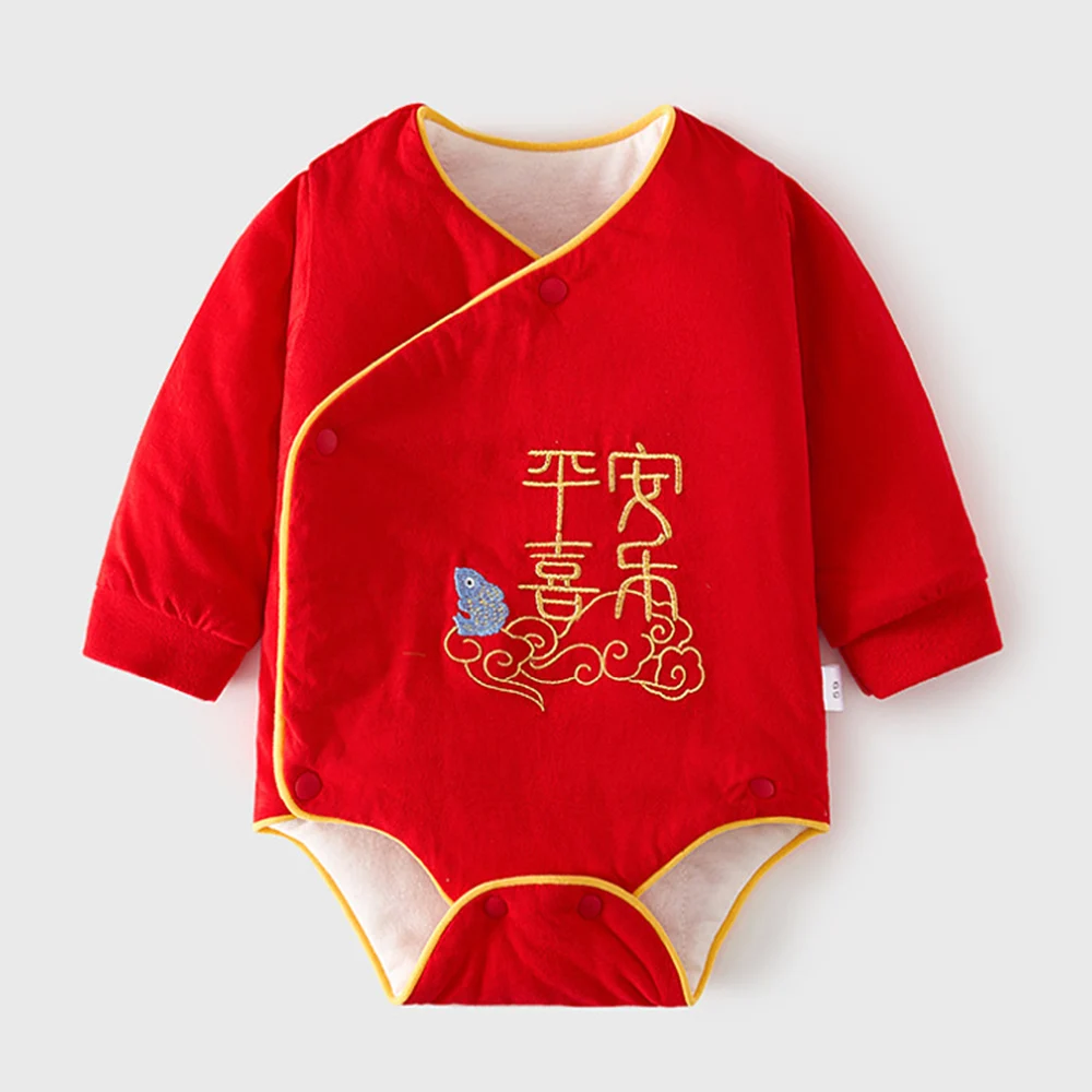 

Newborn Baby Girl Clothes Quilted Warm Spring Autumn Winter Valentine Day Baby Romper Unisex Baby Boy Jumpsuit