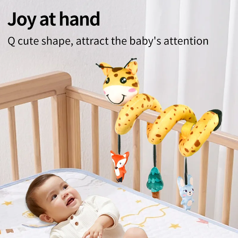 جديد لينة سرير الرضع سرير عربة لعبة دوامة لعبة طفل لحديثي الولادة مقعد السيارة التعليمية خشخيشات منشفة أطفال بيبي اللعب 0-36 شهرا #4