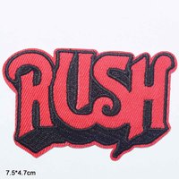 Red Yellow Red Word Rush Iron On Embroidered Clothes Patches For Clothing Stickers Garment Wholesale