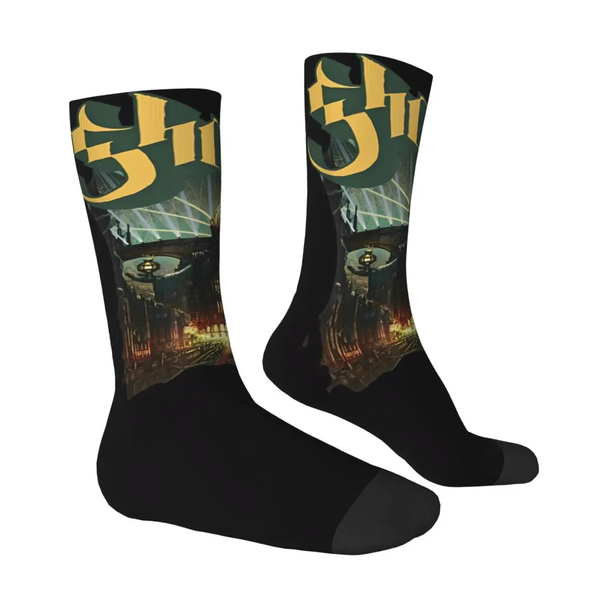 Ghost Rock Music Band Socks Skull Funny Stockings Winter Anti-Slip Men Socks Medium Soft Graphic Climbing Socks