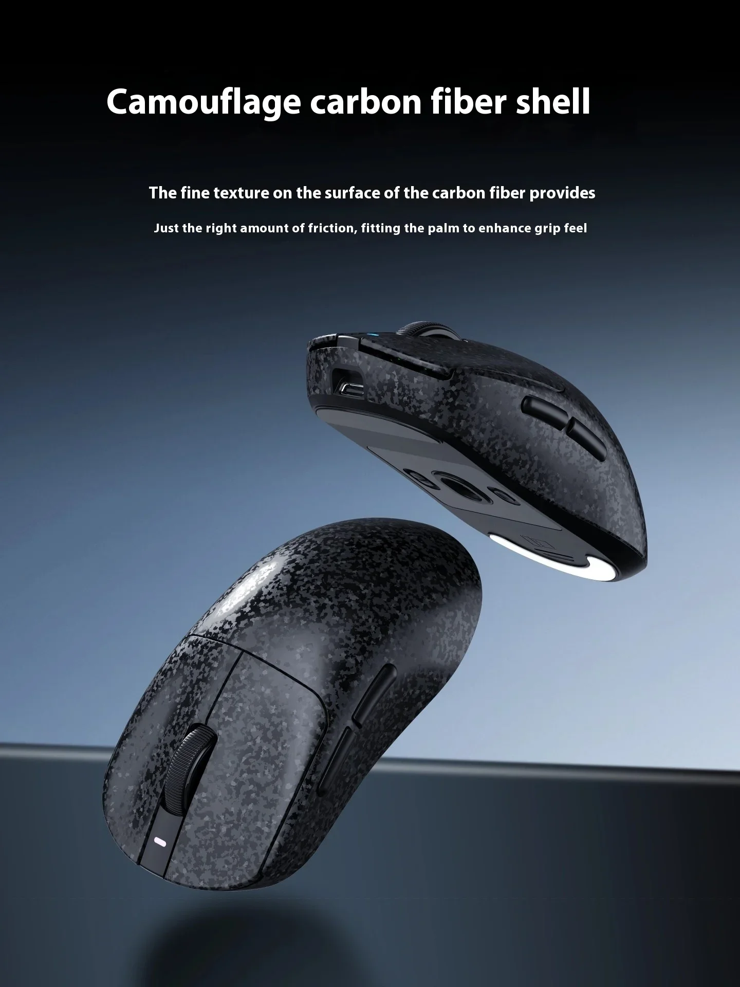 جديد Ajazz T520 E-Sport ماوس الألعاب اللاسلكي 3 وضع Paw3395 الكربون مختلط قذيفة خفيفة الوزن مكتب ماوس ملحق Fps ألعاب