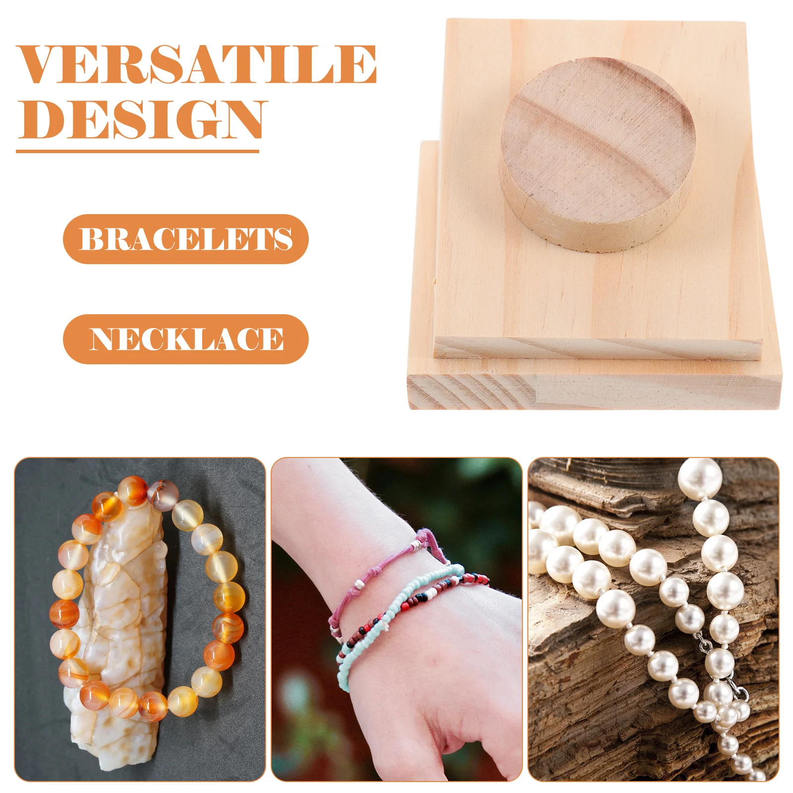 Bracelet Display Stand Wooden Jewelry Organizer Elegantly Showcase Watches Bangles Rings Elegant Design Scratch Resistant