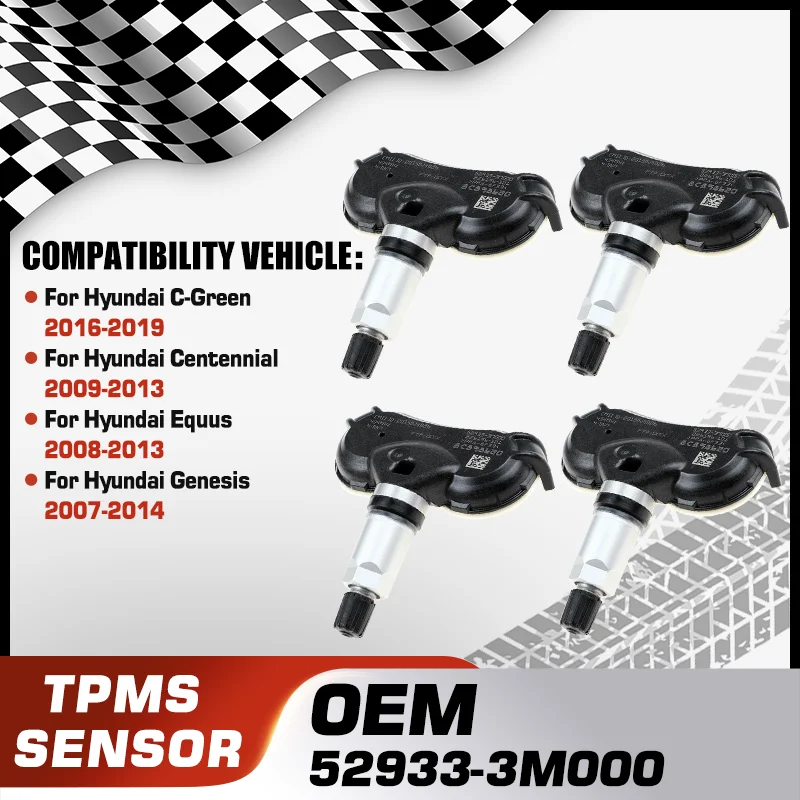

For Hyundai C-Green 2016-2019 Hyundai Centennial 2009-2013 Hyundai Equus 2008-2013 Hyundai Genesis 2007-2014 TPMS Sensor 433 MHz
