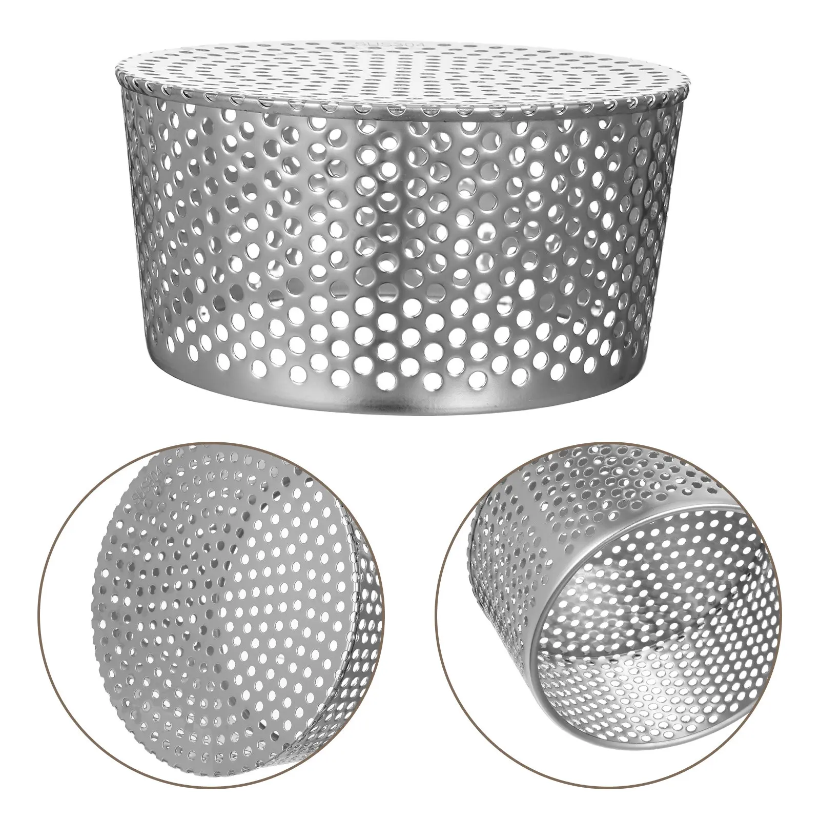 

180Mm Stainless Steel Dome Floor Drain Cover Outdoor Roof Vent Filter Courtyard Garage Gutter Guard Drainage System Hygiene