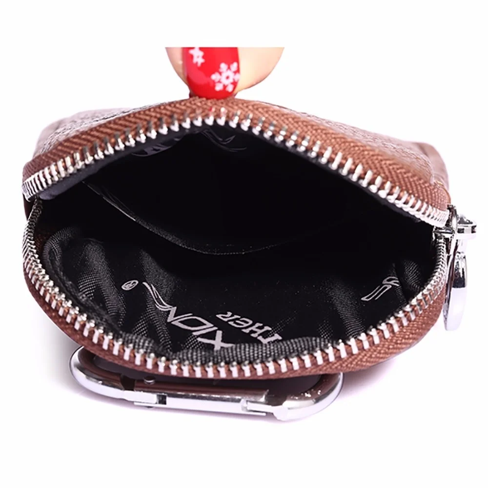 Men Genuine Leather Cowhide Cell/Mobile Phone Case Skin Belt Waist Bag Casual Vintage Male Hip Bum Small Pouch Fanny Pack New