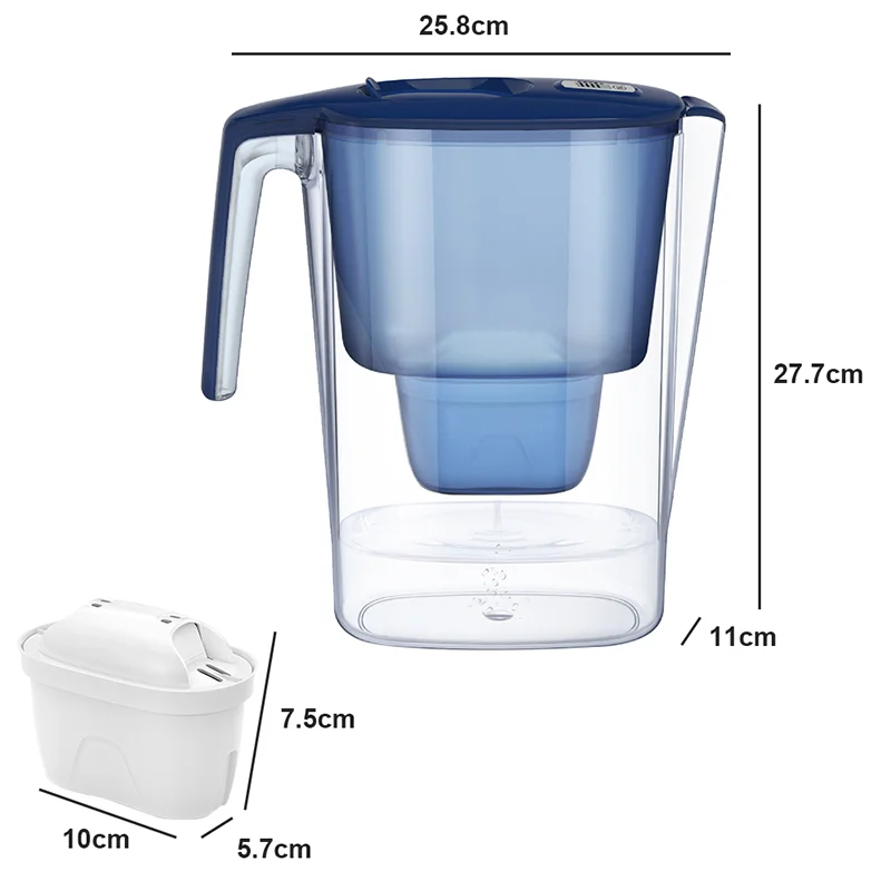 Haushaltsfilterkessel mit 1 Filterkartusche, alkalischer Aktivkohle-Wasserreiniger und Timer, ungiftiges Filterwasser, 3,6 l – Detail 5